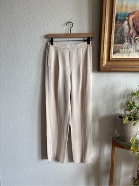 Vince Soft Beige Wide-Leg Trousers